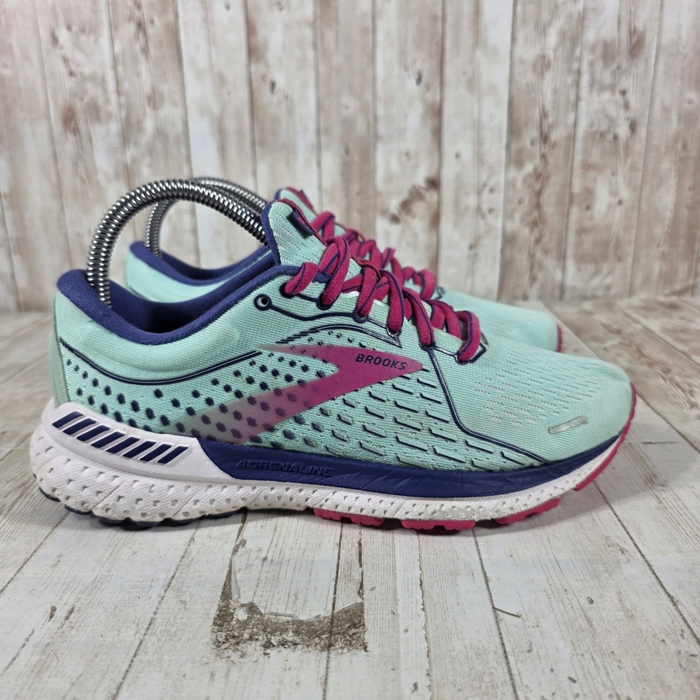 Brooks Adrenaline GTS 21 Womens Running Shoes Mint Magenta 1203291B339 Size 7